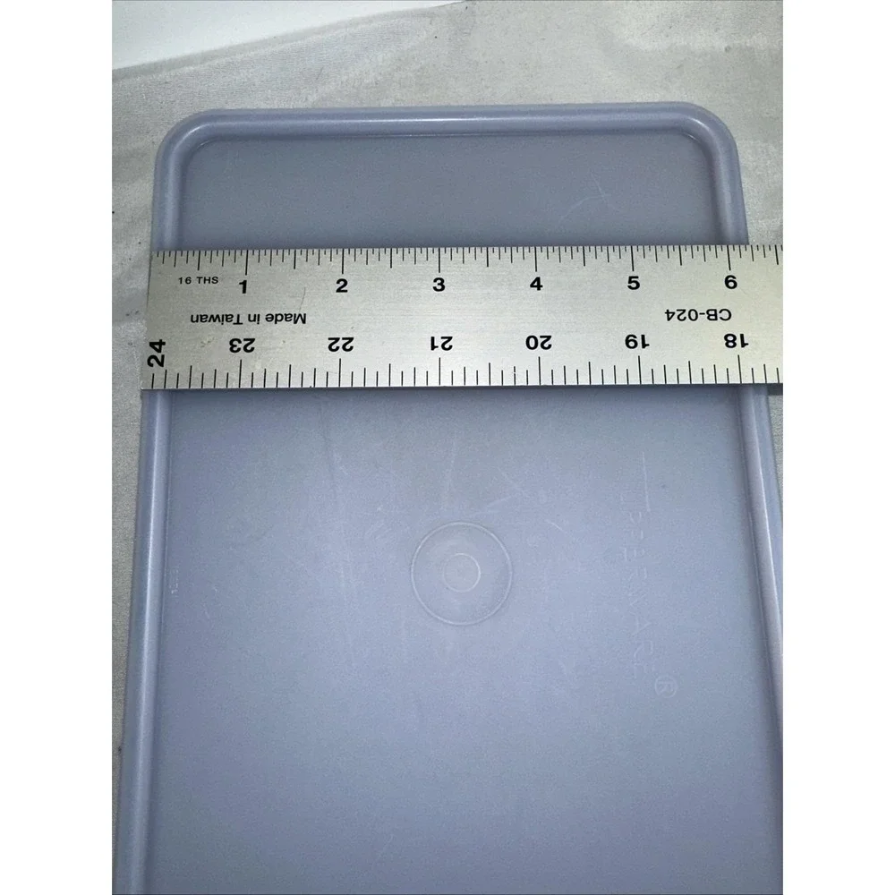 Vintage Tupperware 1292 Blue Bacon Meat Keeper w/ Lid NOS New Old Stock Unused